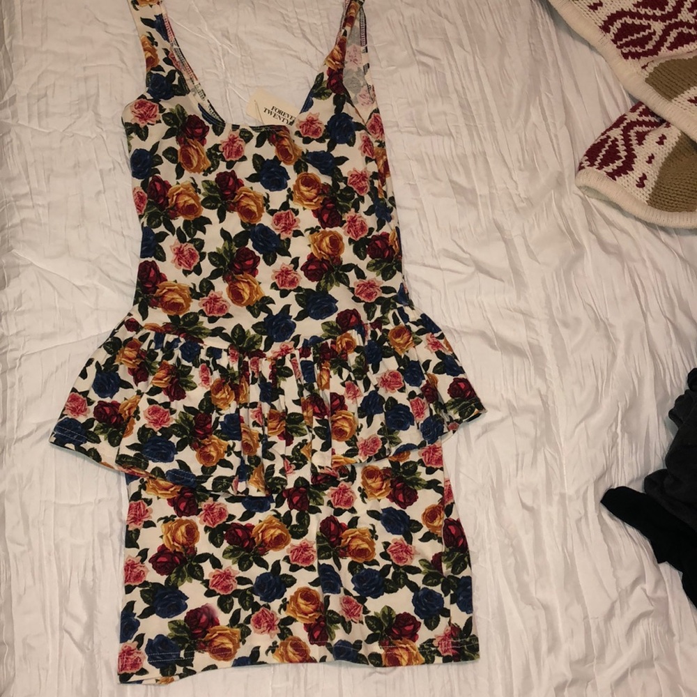 Floral peplum dress